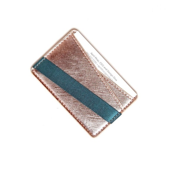 NWT Tech Candy To have & to hold origami phone back wallet navy gold - Picture 1 of 2